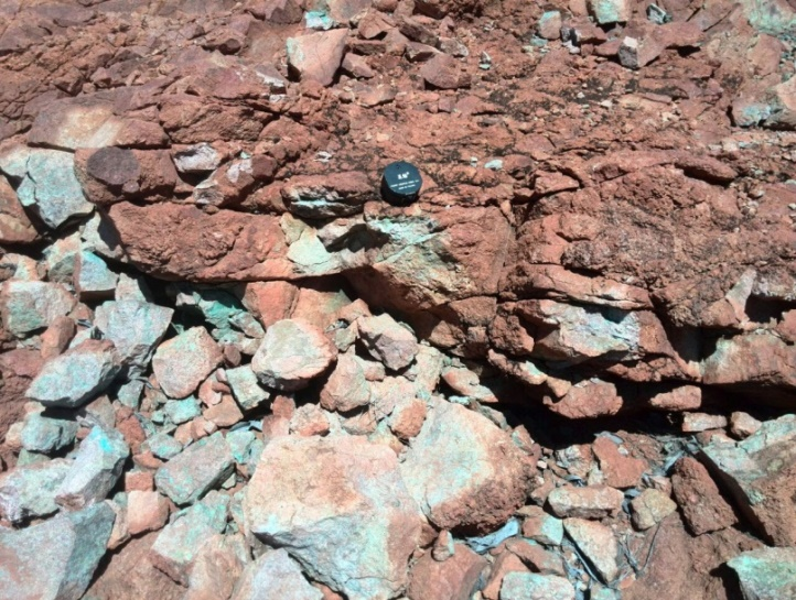 Copper sites in Jervois-Dulcie Project area