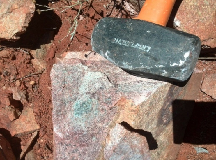 Disseminated copper mineralisation of ore body 1