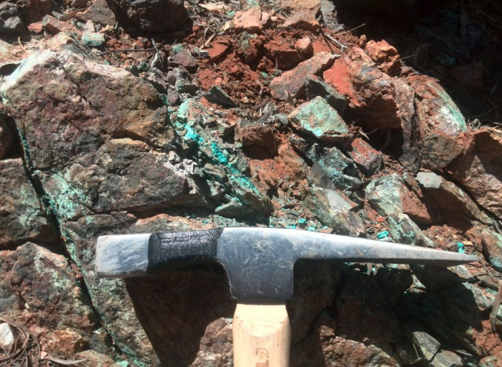 Malachitization on the surface of ore body 2
